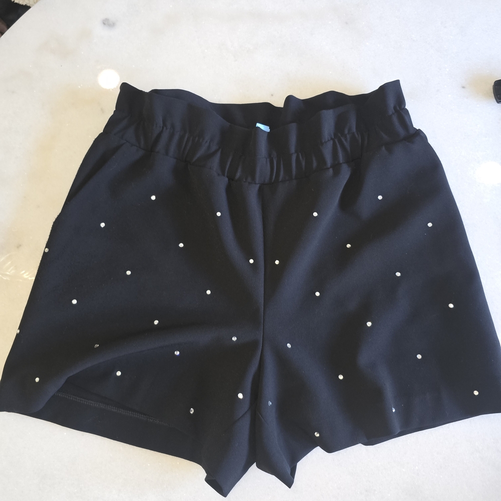 Express Black High Waist Studded Shorts